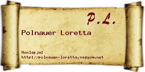 Polnauer Loretta névjegykártya
